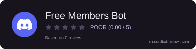 Rating widget preview for Free Members Bot