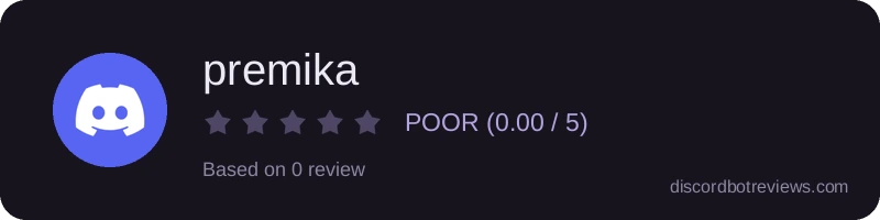 Rating widget preview for premika