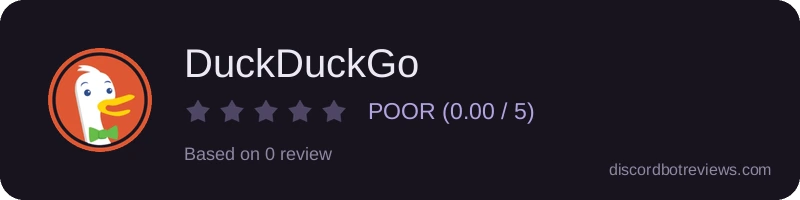 Rating widget preview for DuckDuckGo