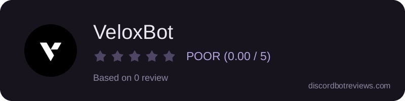 Rating widget preview for VeloxBot