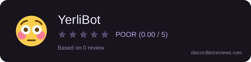 Rating widget preview for YerliBot