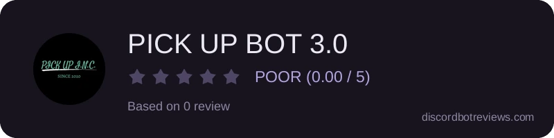 Rating widget preview for PICK UP BOT 3.0