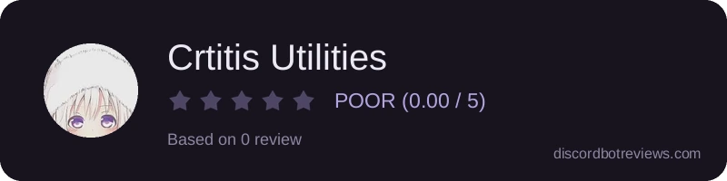 Rating widget preview for Crtitis Utilities