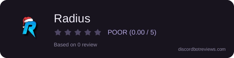 Rating widget preview for Radius