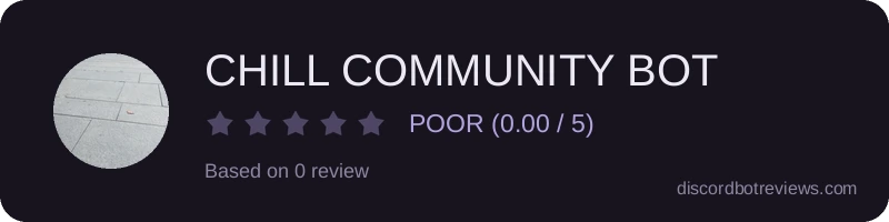 Rating widget preview for CHILL COMMUNITY BOT