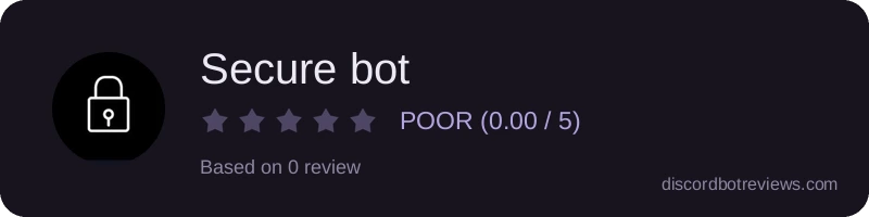Rating widget preview for Secure bot