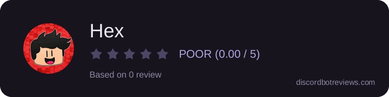 Rating widget preview for Hex