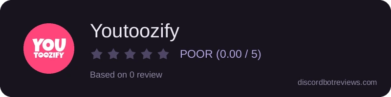 Rating widget preview for Youtoozify
