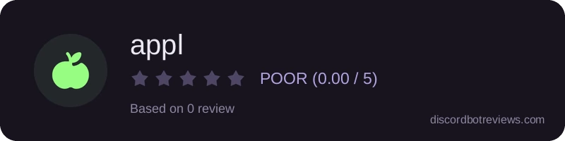 Rating widget preview for appl