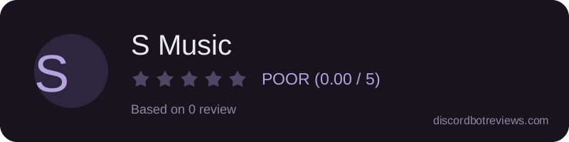 Rating banner for S Music