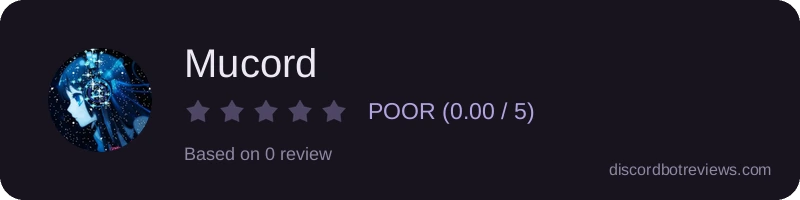 Rating widget preview for Mucord