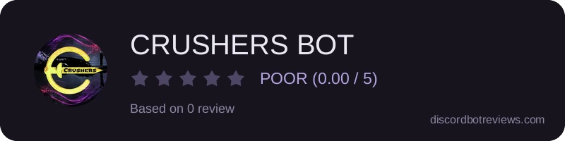 Rating widget preview for CRUSHERS BOT