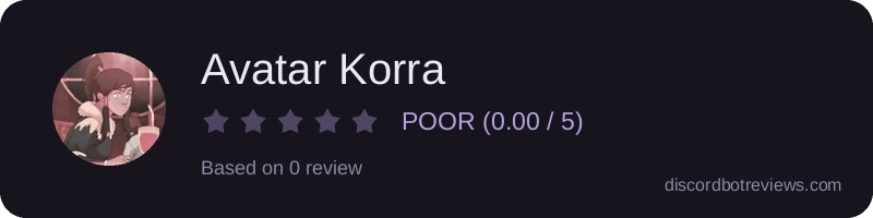 Rating widget preview for Avatar Korra 