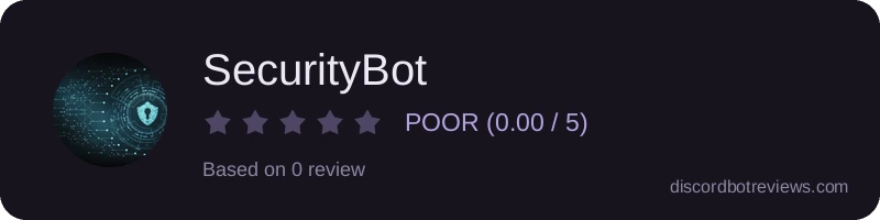 Rating widget preview for SecurityBot