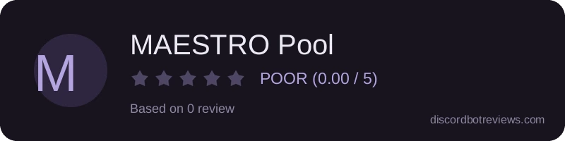 Rating widget preview for MAESTRO Pool
