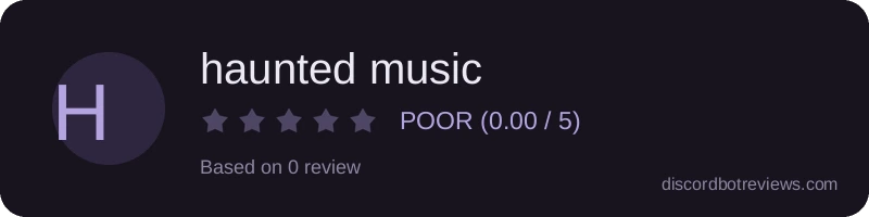 Rating widget preview for haunted music