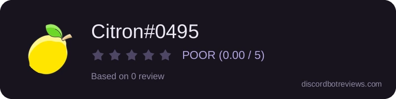 Rating widget preview for Citron#0495