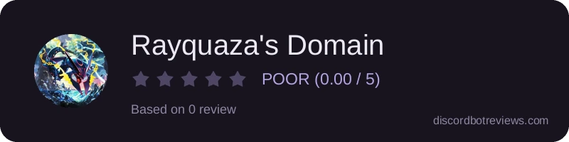 Rating widget preview for Rayquaza's Domain