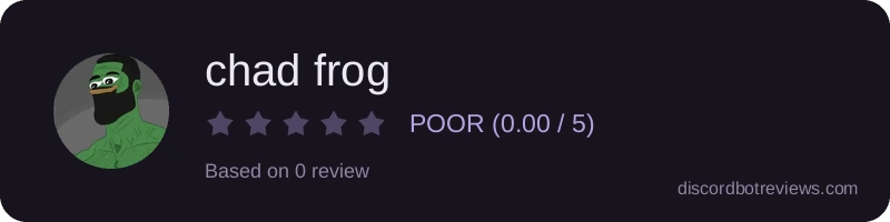 Rating widget preview for chad frog
