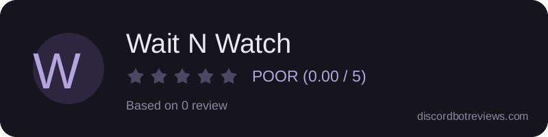 Rating widget preview for Wait N Watch 
