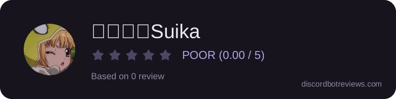 Rating widget preview for スイカ・Suika