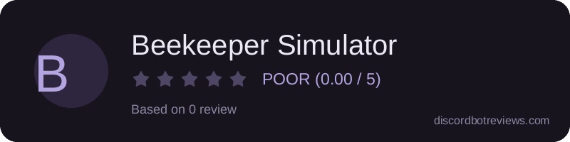 Rating widget preview for Beekeeper Simulator