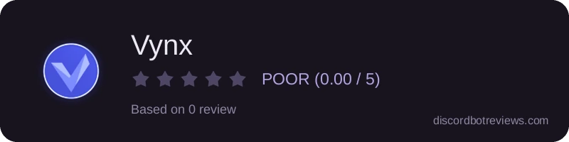 Rating widget preview for Vynx