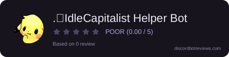 Rating widget preview for .┃IdleCapitalist Helper Bot