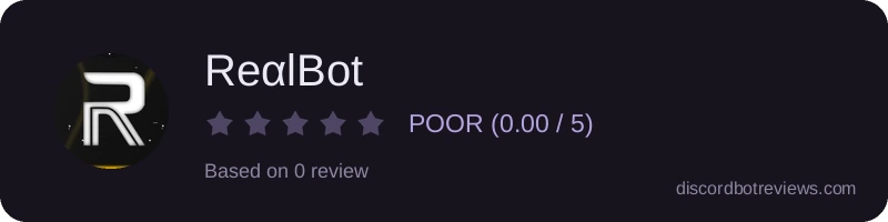 Rating widget preview for ReαlBot