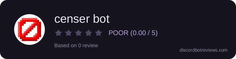 Rating widget preview for censer bot 