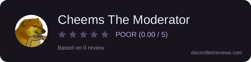 Rating widget preview for Cheems The Moderator