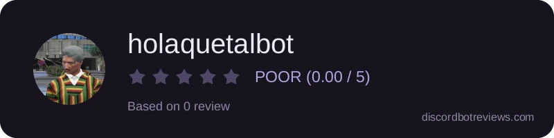 Rating widget preview for holaquetalbot