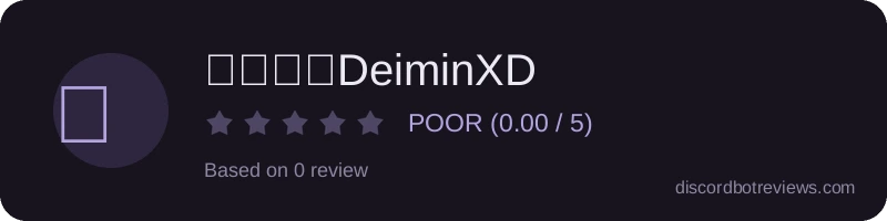 Rating banner for ➪『🤖』DeiminXD