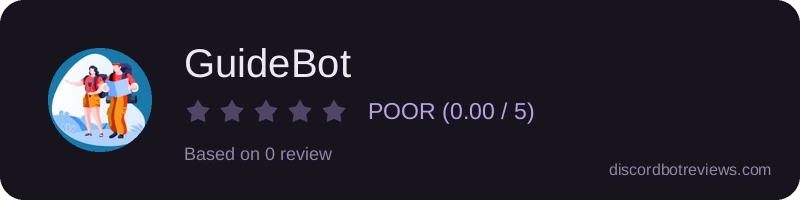 Rating widget preview for GuideBot