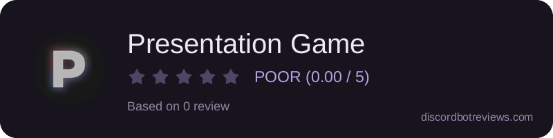 Rating widget preview for Presentation Game