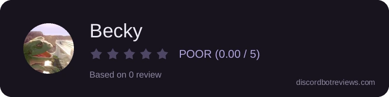 Rating widget preview for Becky