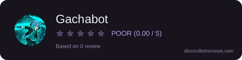 Rating widget preview for Gachabot