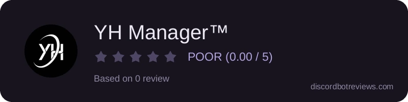 Rating widget preview for YH Manager™