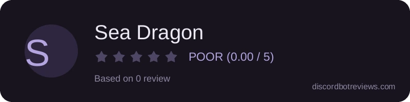 Rating widget preview for Sea Dragon