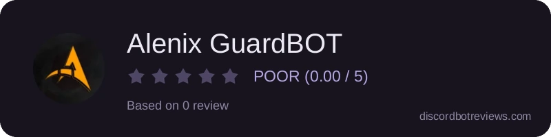 Rating banner for Alenix GuardBOT