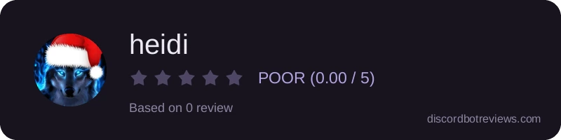 Rating widget preview for heidi