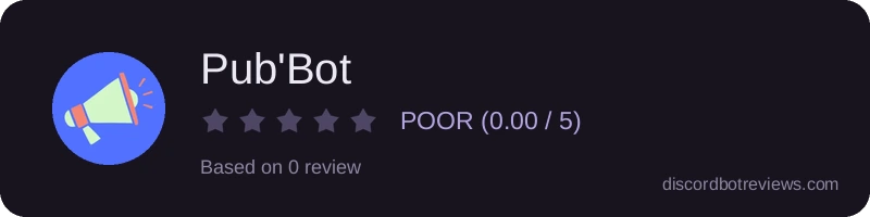 Rating widget preview for Pub'Bot
