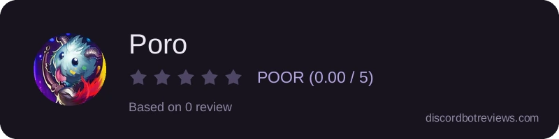 Rating widget preview for Poro