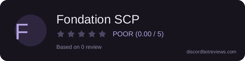 Rating widget preview for Fondation SCP