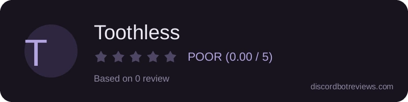 Rating banner for Toothless 