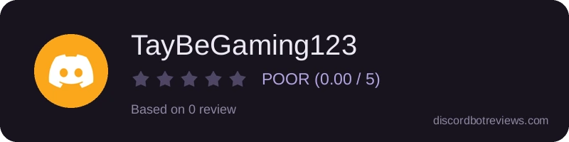 Rating widget preview for TayBeGaming123