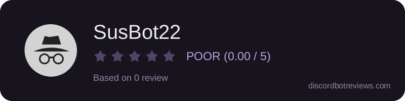 Rating widget preview for SusBot22