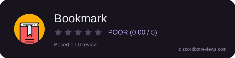 Rating widget preview for Bookmark