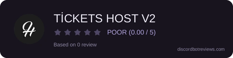 Rating widget preview for TİCKETS HOST V2