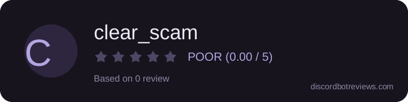 Rating widget preview for clear_scam